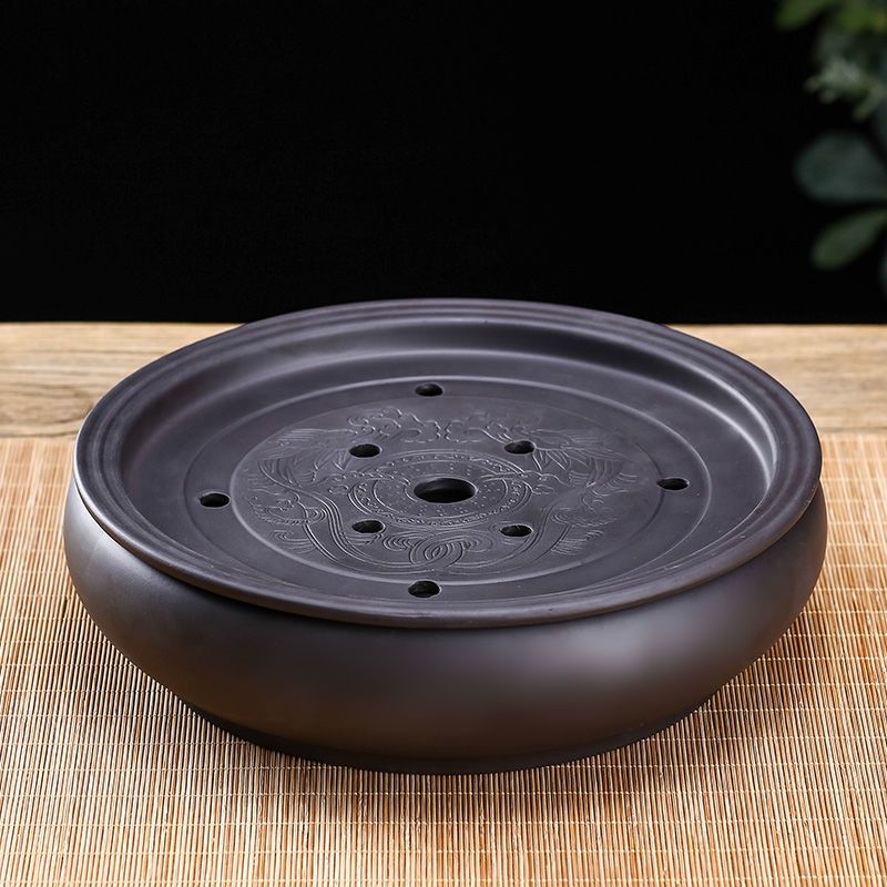 潮州家用功夫茶具套装特价茶壶紫砂壶茶杯茶盘整套储水茶台干泡盘单个