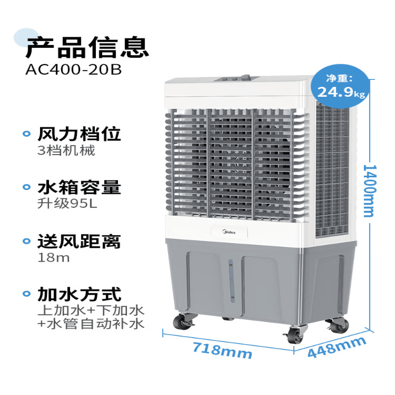 美的风扇家用静音落地扇大风力遥控摇头电风扇卧室客厅节能省电循环扇高清大图