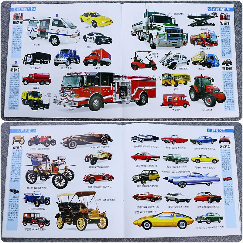 精品大书识车大全汽车绘本儿童识车车标大全幼儿汽车书26岁幼儿书籍