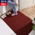 南极人厨房地垫防滑防油防水吸水吸油入户垫脚垫家用耐脏进_138 40*60+45*120cm厨房套装 酒红色【条纹款入户】
