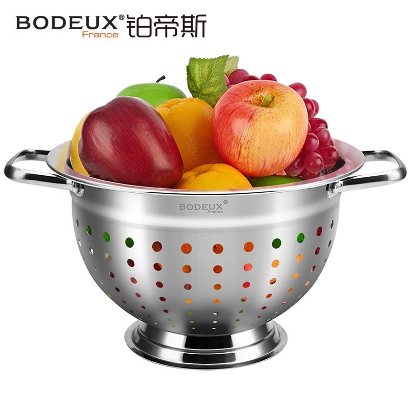 铂帝斯BODEUX精钢水果盘不锈钢盘子20CM F4-CLD3-S