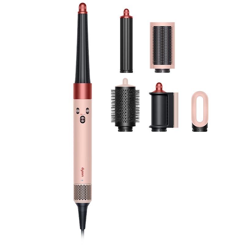 戴森(DYSON)HS08 智能自动卷发棒 吹风 卷/直发 蓝牙连接一键造型 便携 礼物推荐 山樱粉色