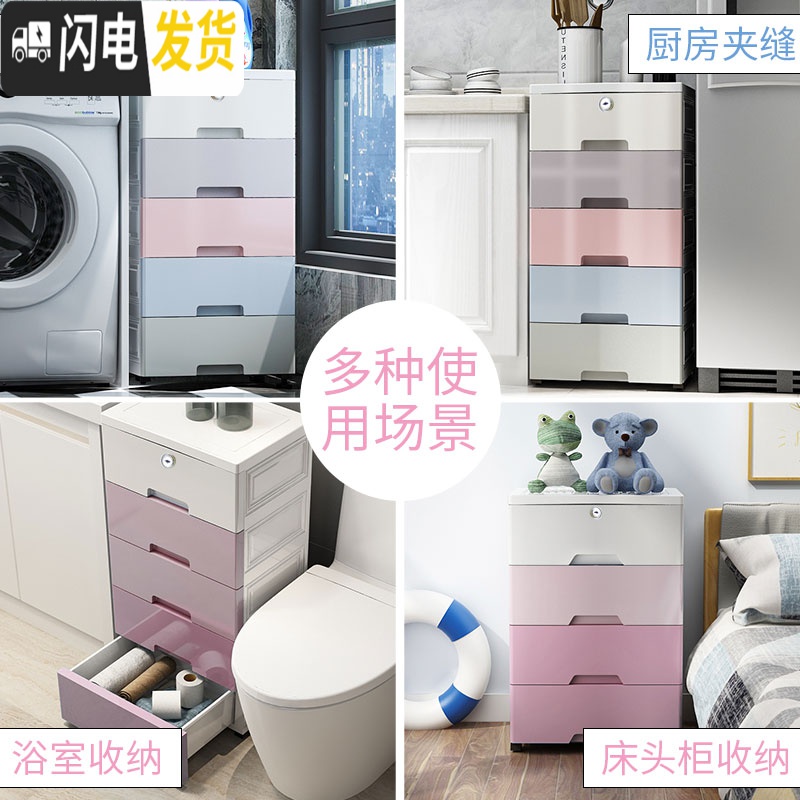 三维工匠加厚家用简易衣柜卧室儿童衣柜抽屉式收纳柜子现代型组装小衣橱高清大图