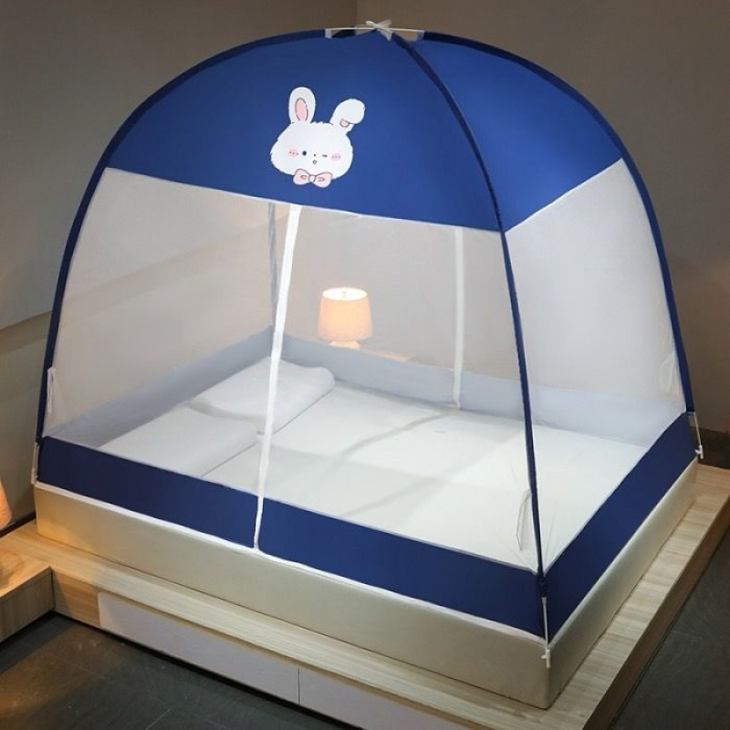 蒙古包蚊帐家用1.8米床免安装蚊帐1.5米双人1.2m1.0m米学生宿舍高清大图