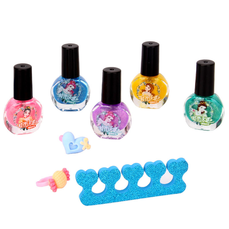 儿童指甲油套装可撕无味可水洗女孩过家家美甲礼玩具