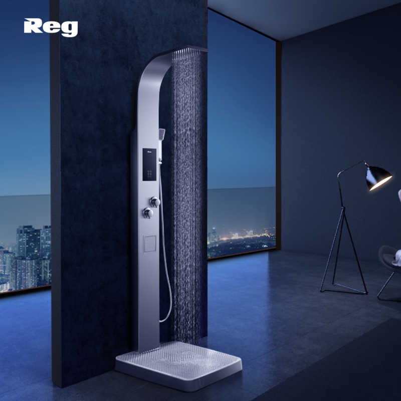 Reg雷哲 集成热水器即热式电热水器一体式家用洗澡速热淋浴屏 Q7不带盘