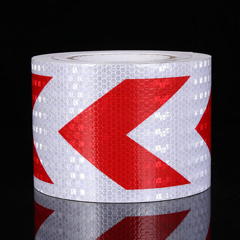 好企来 单方向标 反光标识 AQ-0076 PVC 红白 10cm*25m (25米/卷)高清大图