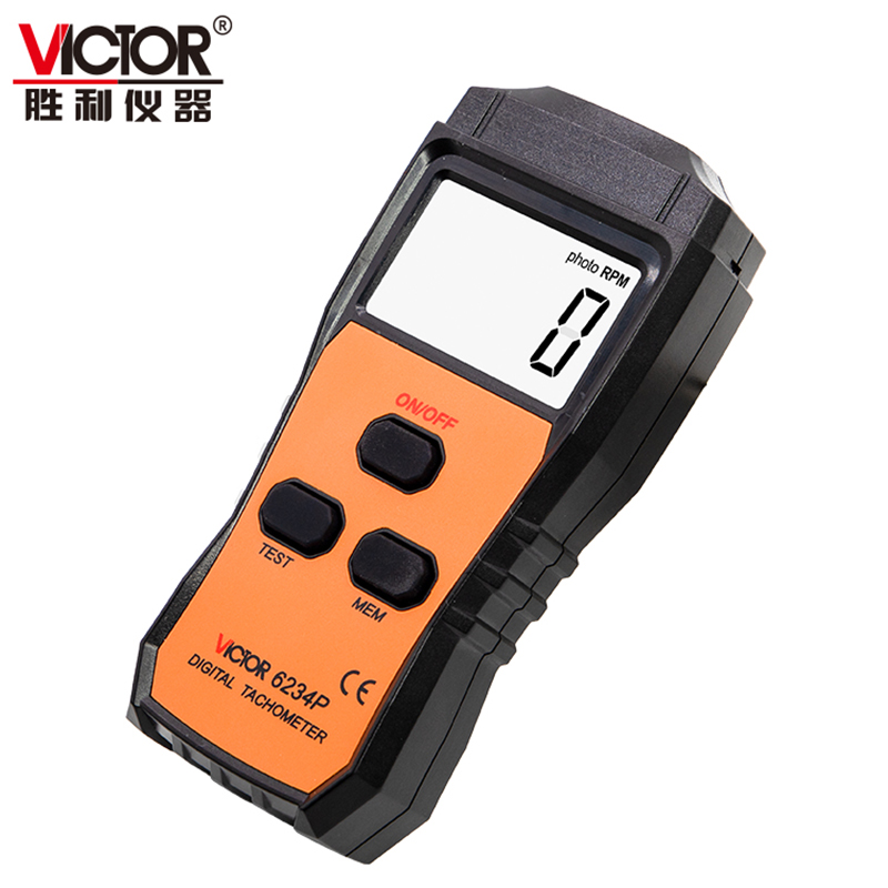 胜利仪器(VICTOR)转速表 激光非接触 接触式 两用 数字转速测量仪 测试仪 数显转速计 VC6234P 非接触式高清大图