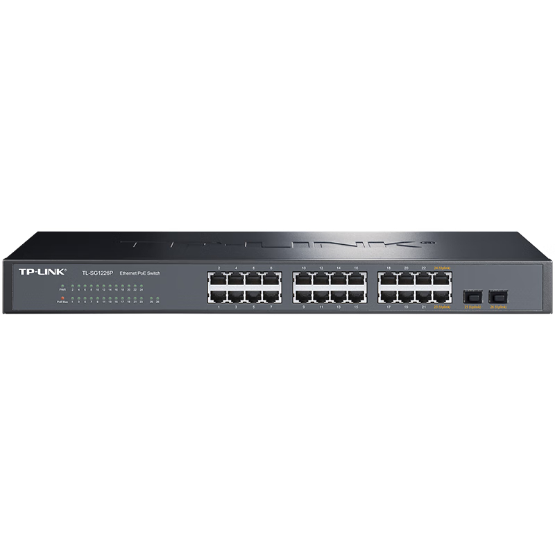 TP-LINK 2千兆光+24口千兆POE交换机 TL-SG1226P 单位:台