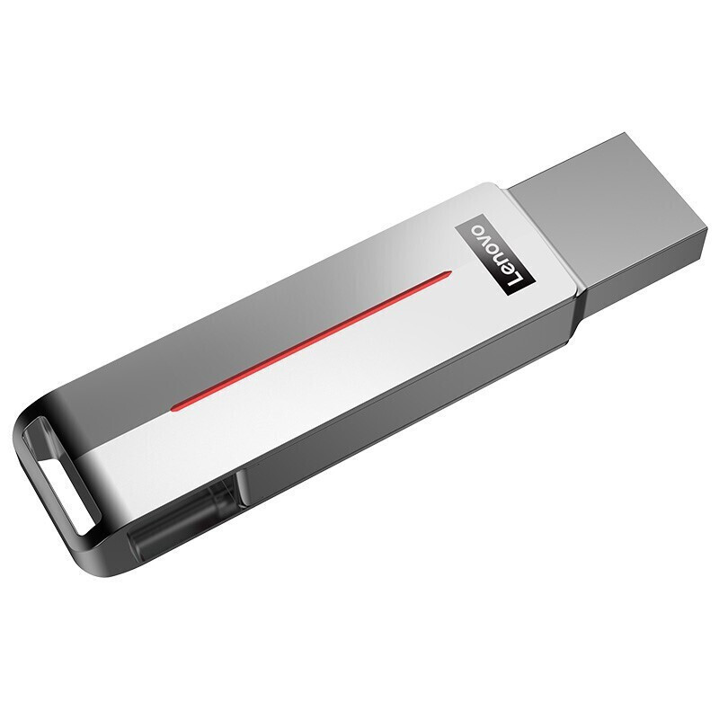 联想(Lenovo)U盘 USB3.1/Type-C 双接口 手机电脑通用 金属外壳 L3C (银色) 64G