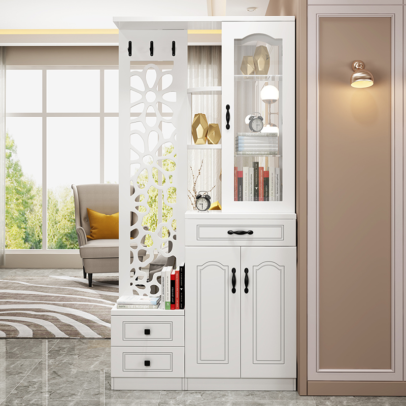 森美人口玄关柜简约现代厅柜衣帽柜客厅镂空隔断屏风装饰柜家用鞋柜高清大图