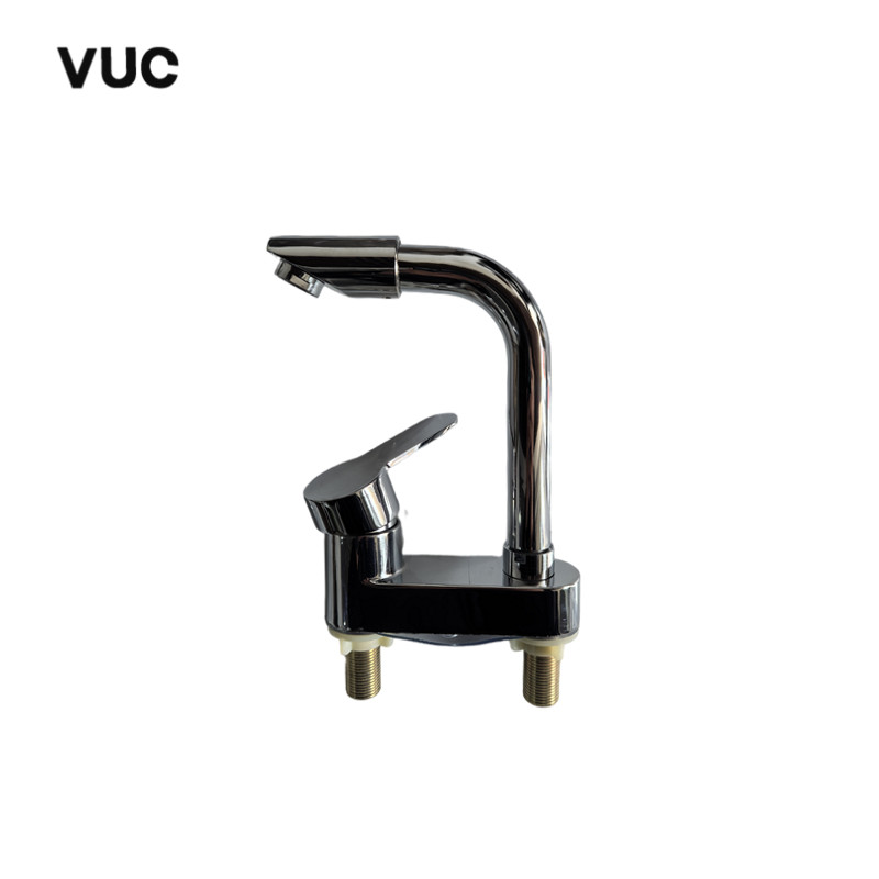 VUC 冷热双孔水龙头 304板凳小弯 个