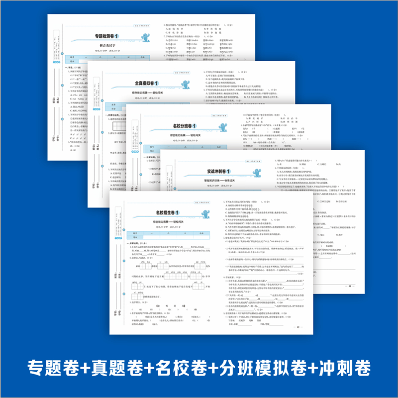 数学 小学通用 [正版]2024小升初模拟冲刺卷六年级总复习必刷题真题卷人教全国版语文数学英语专项训练小升初名校分班考分