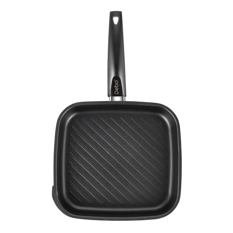 德铂(Debo) 快速导热 轻烟少油 厚实耐磨 柯蒂斯不粘锅煎锅24cm DEP-755