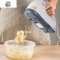 电动打蛋器家用迷小型蛋糕自动打蛋机奶油打发器搅拌蛋清烘焙工具 FENGHOU 浅灰色套餐四