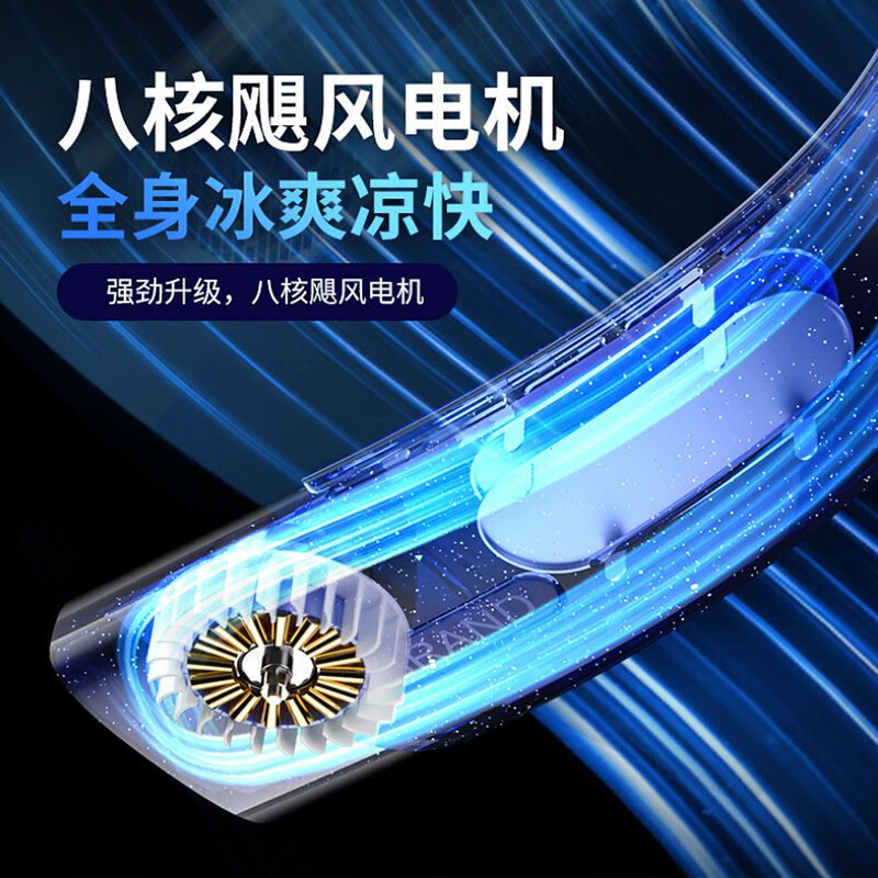 对伴无叶挂脖风扇usb便携大功率挂脖风扇超长续航 GD1603高清大图