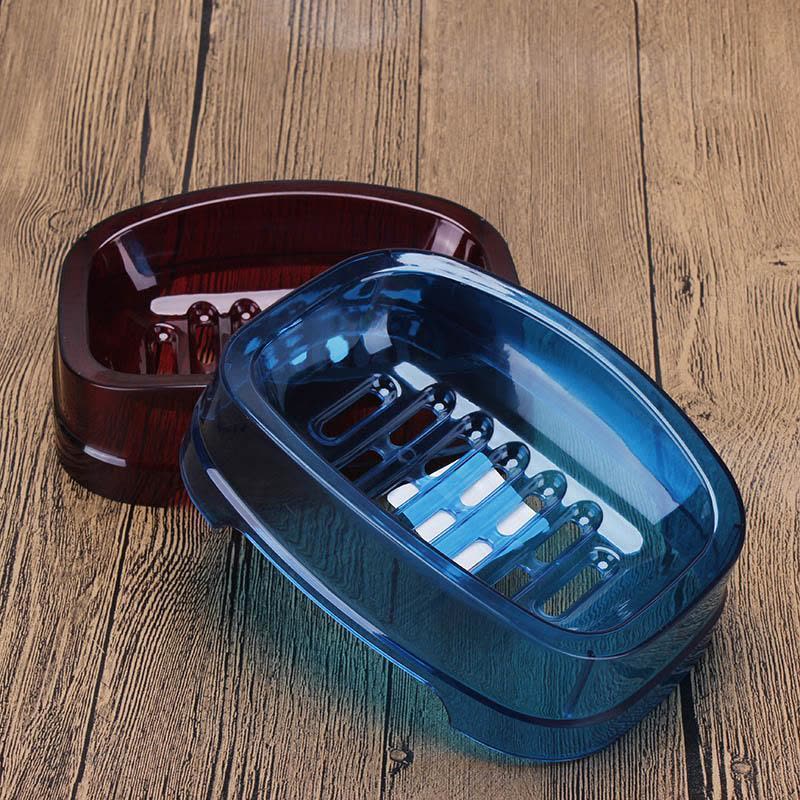 肥皂盒沥水创意可爱大号带盖卫生间便携浴室洗衣红色香皂盒子N8|粉色（3307）2个图片