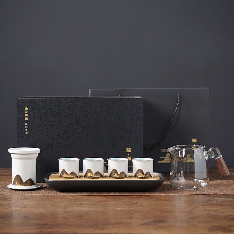 五拾缘品山商务套组WSY-23A02一壶/四杯/盘+礼盒高清大图