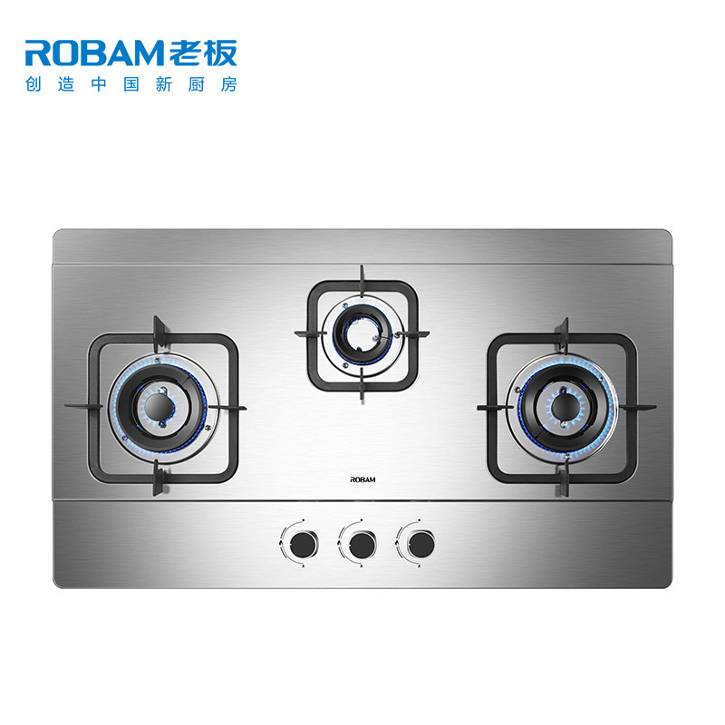 老板(Robam)4.5kW灶具自营双眼灶煤气灶单灶具燃气灶嵌入式灶煤气炉不锈钢灶台带熄火保护三眼灶9G23(液化气灶)高清大图