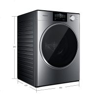 松下(Panasonic)XQG100-P1DM 10公斤滚筒带烘干全自动洗烘一体洗衣机 纳诺怡护理洗 阿尔法保时捷设计