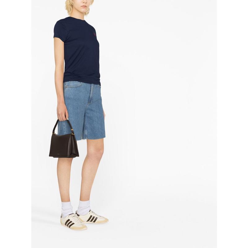Polo Ralph Lauren海军蓝短袖 polo 衫女式经典百搭直筒下摆运动休闲T