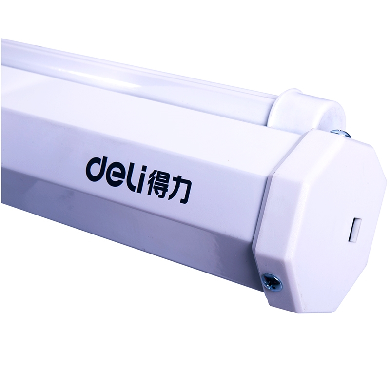 得力(deli)投影幕布家用办公小型支架便携式抗光高清投影仪幕布100寸_50495100寸16:10_白塑