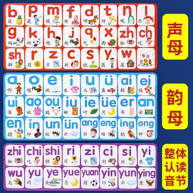 有声挂图汉语拼音字母表墙贴拼读训练学习神器一年级韵母幼小衔接图片