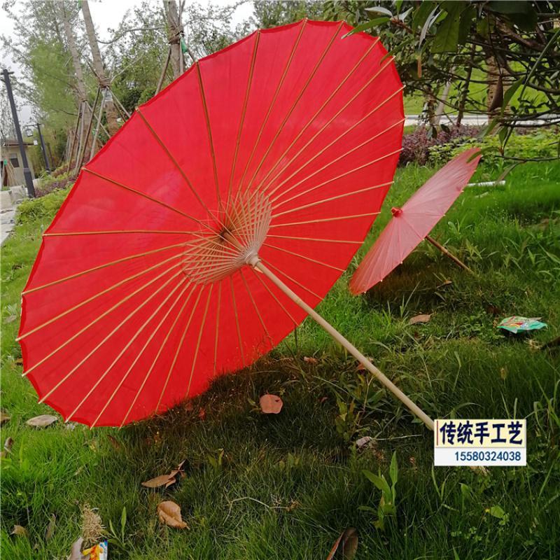 中国风工艺伞 大红色装饰伞 超大号油纸伞绸布面料舞蹈伞结实版