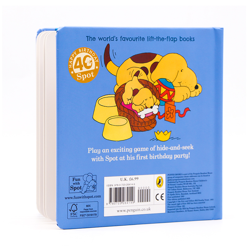 [正版]spot 小玻的生日派对 Spot’s Birthday Party 英文原版绘本 小玻在哪里系列纸板翻翻书高清大图
