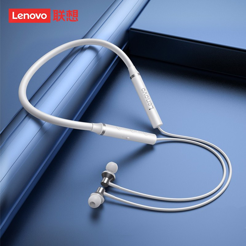 联想(lenovo) he05x无线蓝牙耳机挂脖式运动跑步颈挂磁吸入耳式降噪