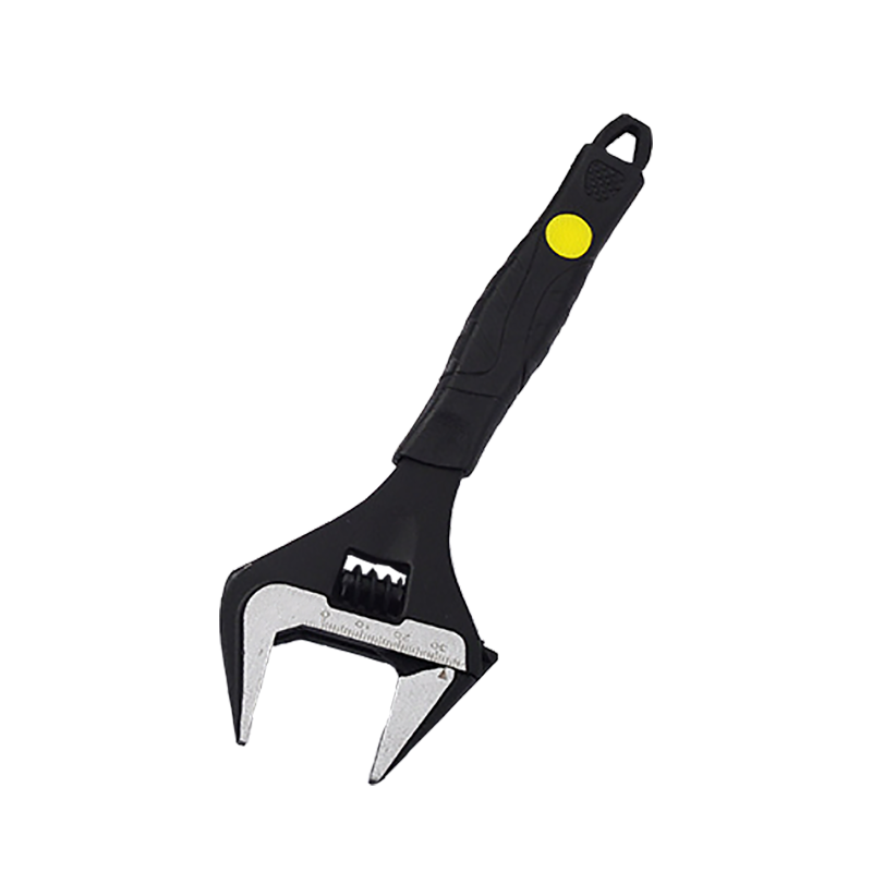 立伟铁牛黑色超大开口扳手8寸/把高清大图