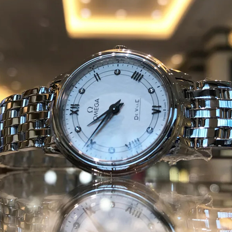 欧米茄omega女士手表碟飞系列优雅气质镶钻时尚商务宴会女士石英表