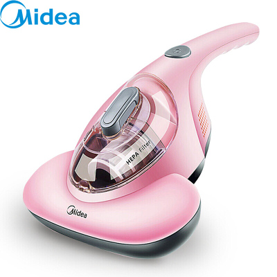 美的(Midea) 除螨仪B1 粉色手持有线 大吸力高频拍打 低噪热风除湿 紫外线床上家用吸尘器