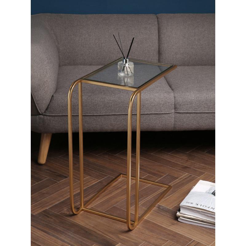 森美人北欧风小户型边几现代简易客厅金属角几沙发边桌玻璃小茶几高清大图