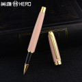英雄（HERO）1525宝珠笔商务高档男女士用金属签字笔办公书写签约签名笔 粉色