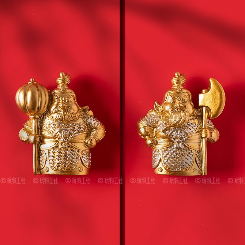 创意门神冰箱贴磁贴3d立体入户门装饰磁吸贴中国风