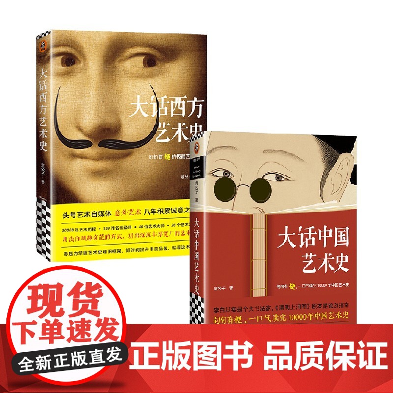 大话中国艺术史+大话西方艺术史 套装2册 意公子著 艺术理论高清大图