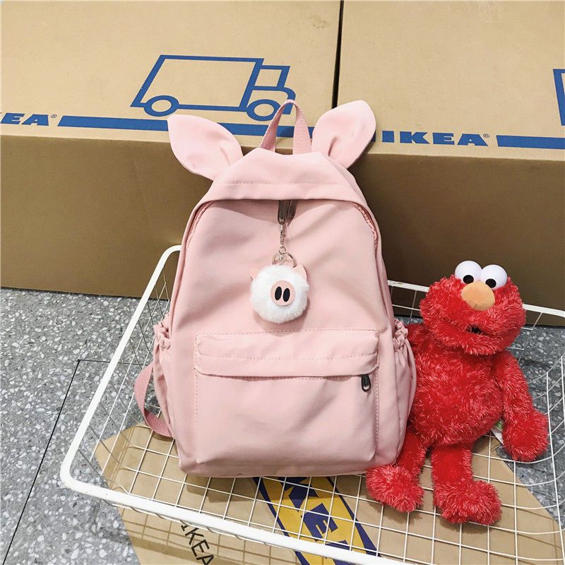 派尼美特少女心书包女学生韩版双肩包ins古着双肩包可爱帆布背包