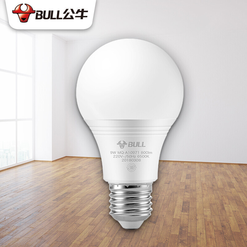 公牛(BULL)球泡灯 9W/3000K/E27螺口/暖白光 MQ-A10911(单位:个)