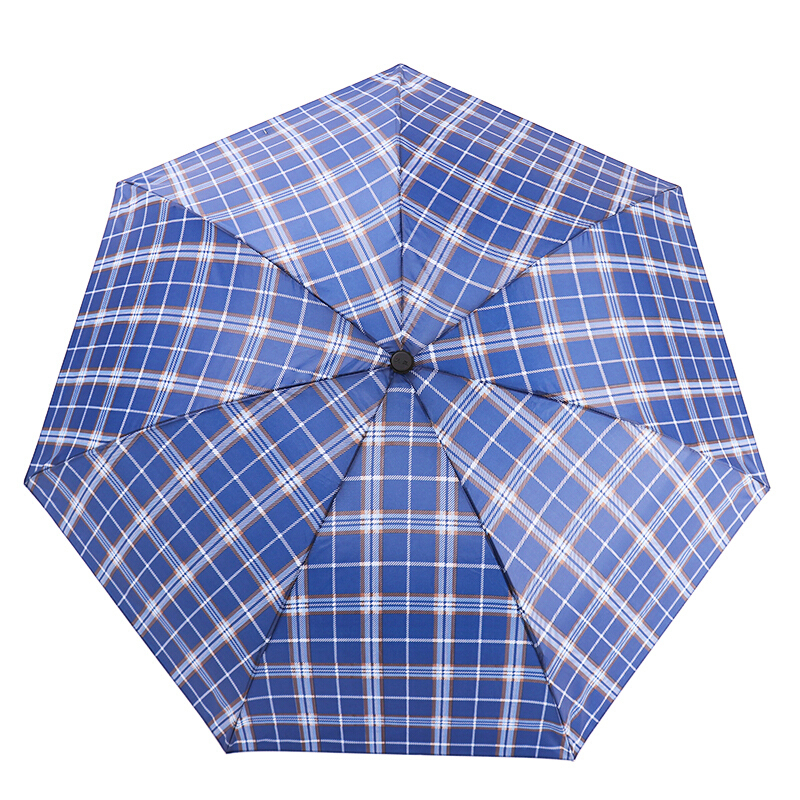 天堂 339S苏格兰风格格子三折晴雨伞男女商务伞57cm*7骨高清大图