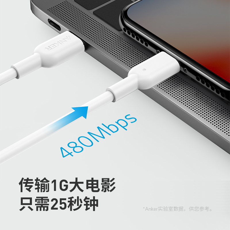 安克(Anker)苹果PD快充线数据线(1.8米)MFI官方认证C-L接口连接线充电线兼容iPhone12-8全系列高清大图