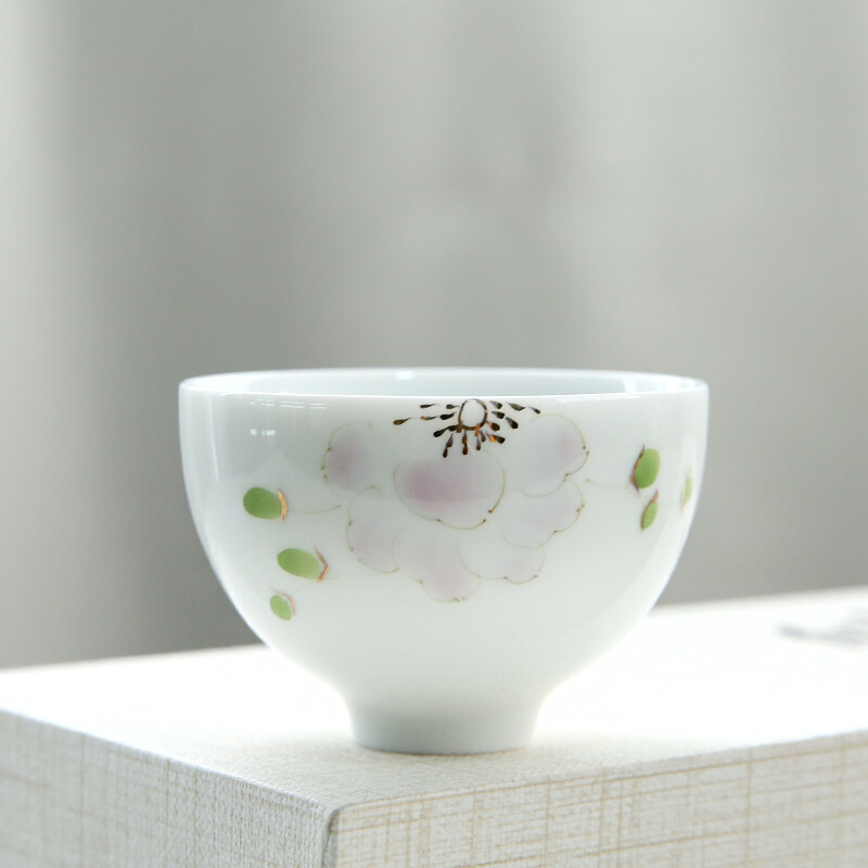 苏氏陶瓷(SUSHI CERAMICS) J0144 手绘百花杯 六只装 (单位:盒) 新旧包装随机发货高清大图