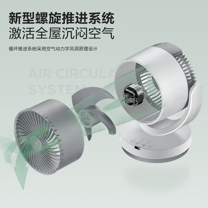 艾美特小型桌面空气循环扇 CA15-R27 可遥控高清大图