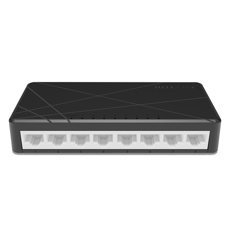 飞邑(FEIYI)FY-SG108M 8口千兆端口交换机 网线光纤分线器家用无线监控集线器 八芯监控级即查即用桌面交换机高清大图