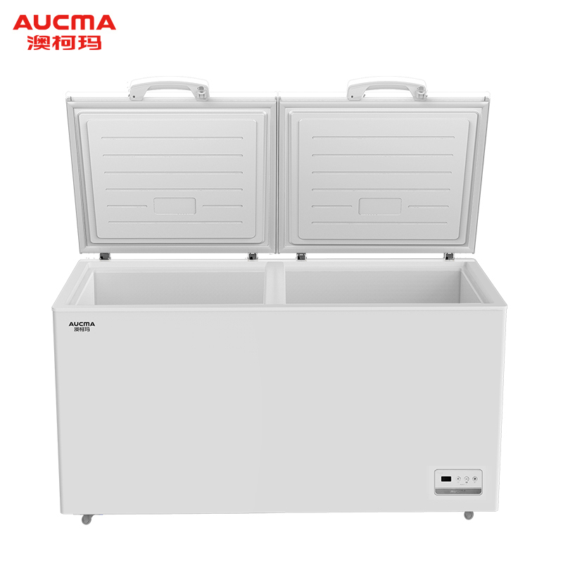 澳柯玛(AUCMA)冰柜商用大容量单温双门卧式速冻冷柜BC/BD-430SND电脑控温