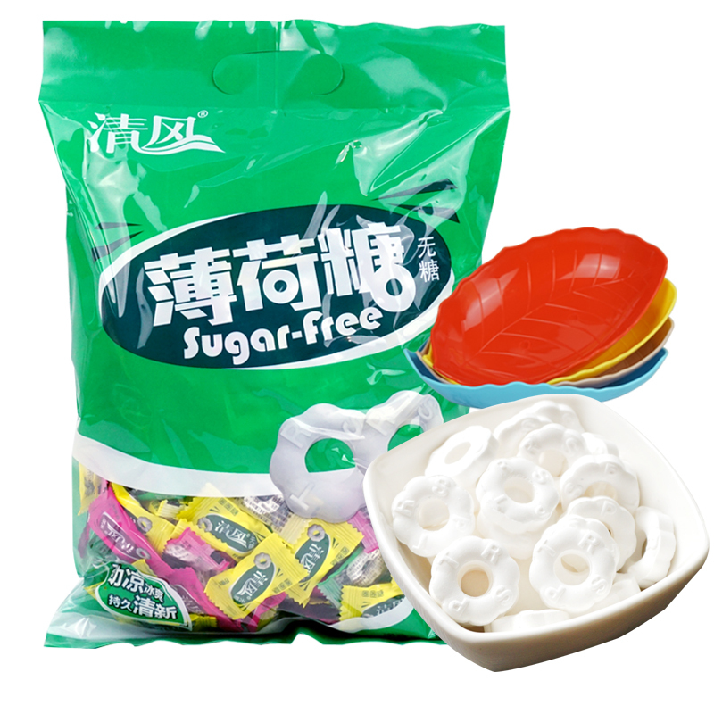 清风 无糖薄荷糖 500g
