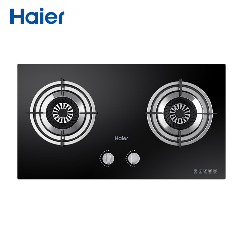 Haier/海尔燃气灶JZT-Q235(12T)台嵌两用式4.2KW宽频大火力 智能熄火安防天然气灶具双灶