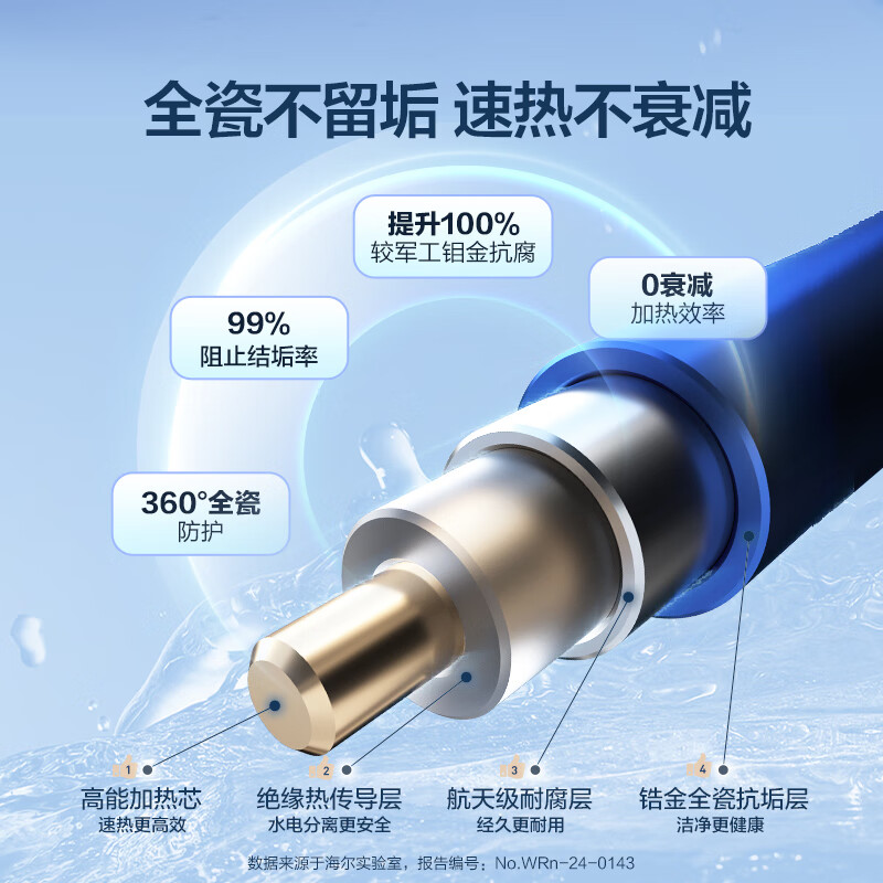 海尔(Haier)60升电热水器一级能效变频速热镁棒免更换80度高温抑菌 WIFI操控 EC6002-JC5(U1)新高清大图