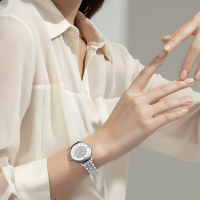 阿玛尼(EMPORIO ARMANI)女士石英表满天星 腕表镶钻时尚钢带女表防水 欧美品牌质保两年张钧甯同款AR1925