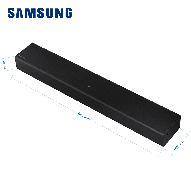 三星SAMSUNG HW-T400/XZ 紧凑型回音壁 家庭影院 NFC无线蓝牙音响 电视投影音箱 内置双重低音
